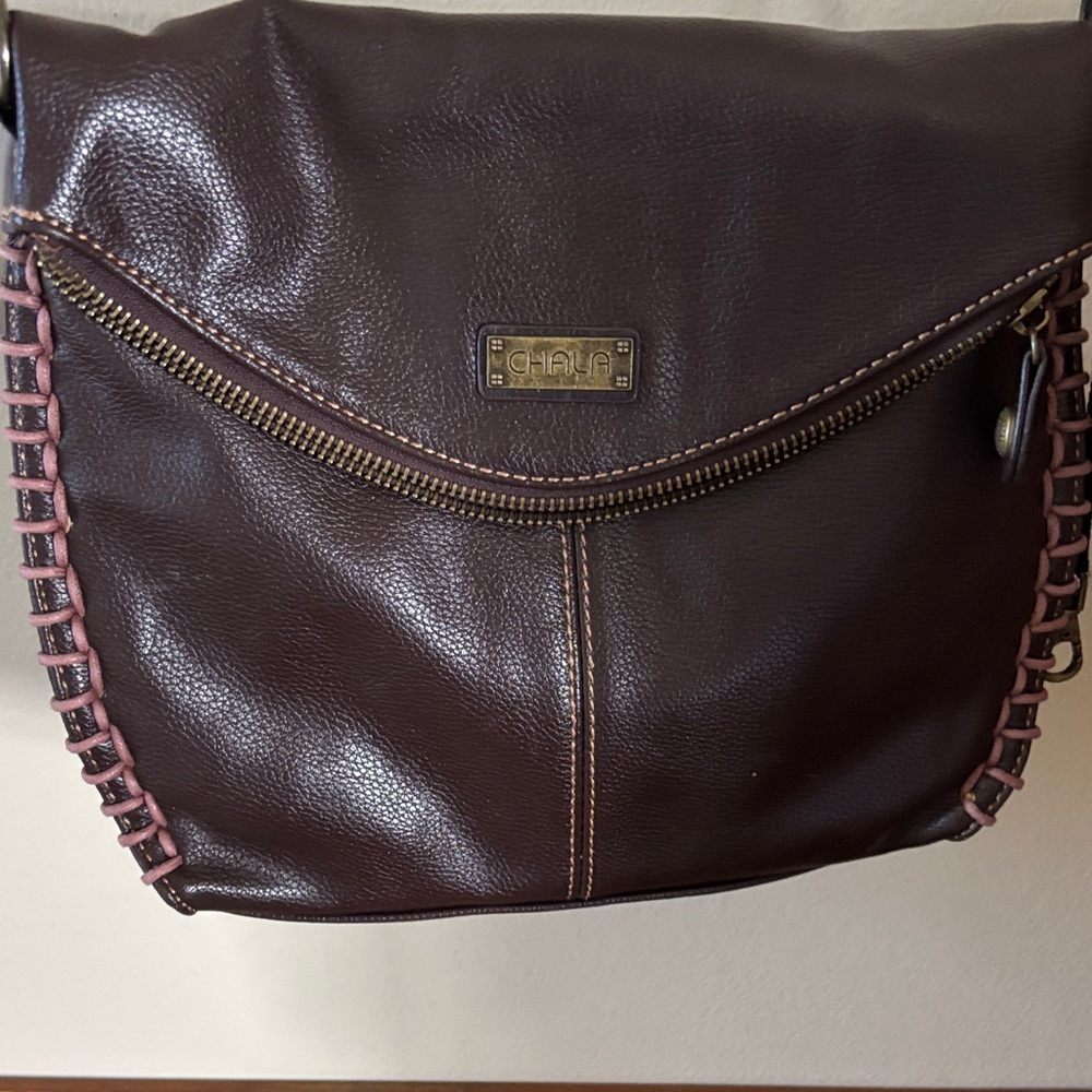 Brown Leather  CHALA Crossbody Bag